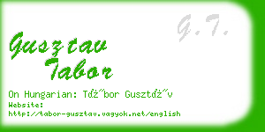 gusztav tabor business card